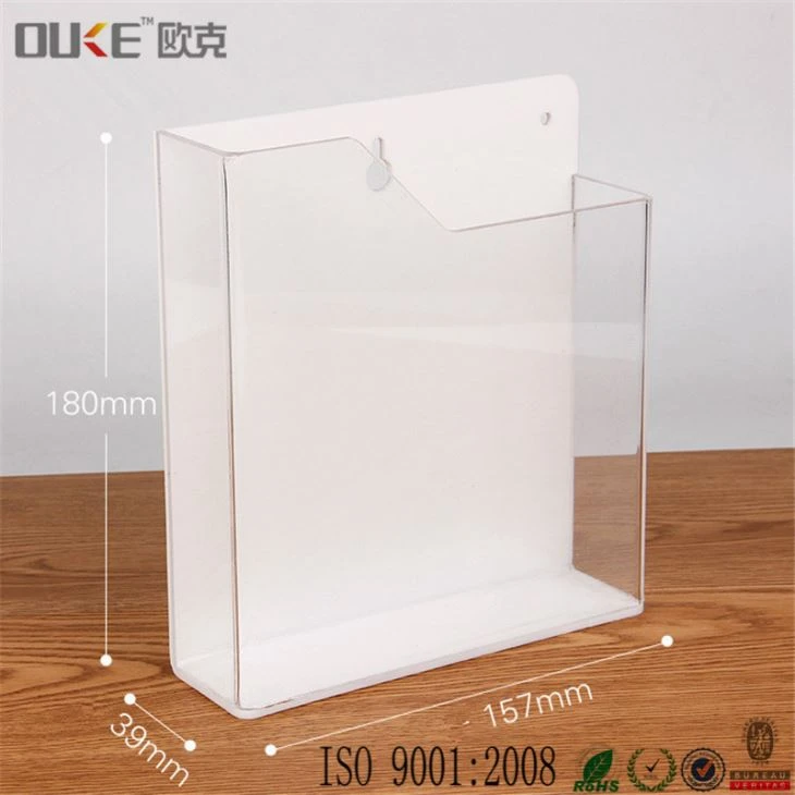 Hot Sell Wall Mounted Acrylic Brochure Holders Brochure Display Racks