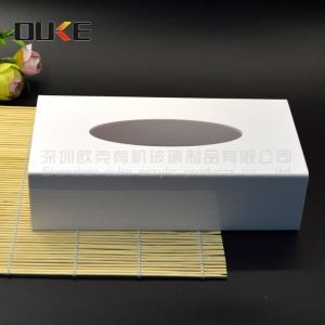 New Design Klè Acrylic Tisi Holder Box pou Vann