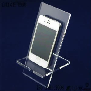 High Quality Acrylic Telefòn Selilè Kanpe Pou Biwo Acrylic mobil Holder Telefòn