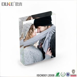 Brand New Design Klè Solid Acrylic Photo blòk Pou Stamping