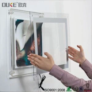 Élégance Acrylic ki ap dirije foto ankadreman, Customized Acrylic Photo ankadreman ak dirije limyè anndan