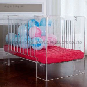 Top Klas Nwa Kabann Dirab Acrylic Baby Cribs sou Vann