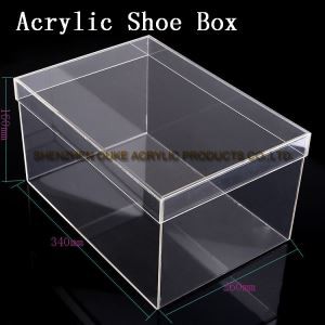 Faktori repòtaj gwosè ekspozisyon Acrylique ka fè yon bwat Plexiglass pou soulye