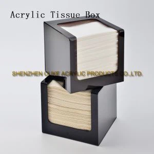 Faktori pa chè Box Acrylique Perspex repòtaj bwat Acrylique kibik bwat pou papye twalèt