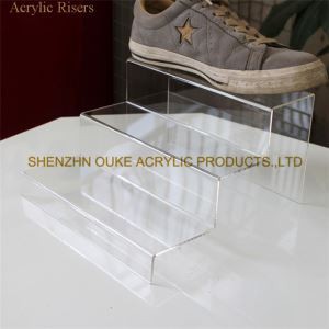 Tabletop High Quality Acrylic pòp Ekspozisyon Podiums desè Ris