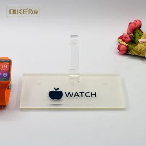 OEM faktori transparan Acrylic Watch kanpe kanpe